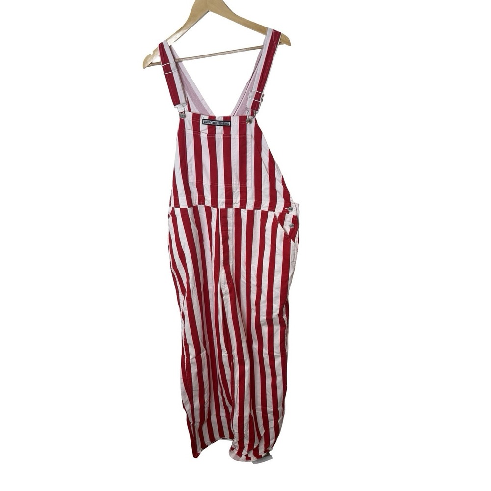 Game Bibs Red White Striped Overalls XL  Fan Tailgate Costume